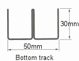 bottom track security grilles