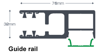 Vortex garage door guide